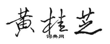 駱恆光黃桂芝行書個性簽名怎么寫