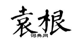 翁闓運袁根楷書個性簽名怎么寫