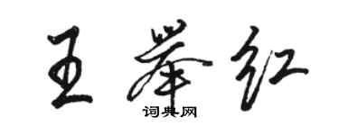 駱恆光王舉紅行書個性簽名怎么寫