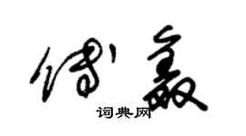 朱錫榮傅鑫草書個性簽名怎么寫