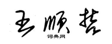 朱錫榮王順哲草書個性簽名怎么寫