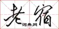 駱恆光老宿行書怎么寫
