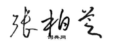 駱恆光張柏芝草書個性簽名怎么寫