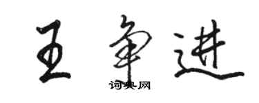 駱恆光王爭進行書個性簽名怎么寫