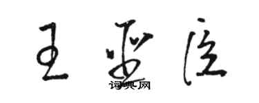 駱恆光王聖臣草書個性簽名怎么寫