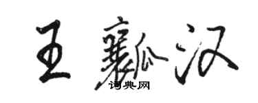 駱恆光王瓤漢行書個性簽名怎么寫