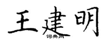 丁謙王建明楷書個性簽名怎么寫