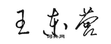 駱恆光王東營草書個性簽名怎么寫