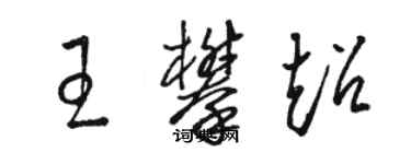 駱恆光王攀超草書個性簽名怎么寫