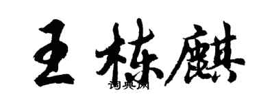 胡問遂王棟麒行書個性簽名怎么寫