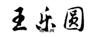 胡問遂王樂圓行書個性簽名怎么寫