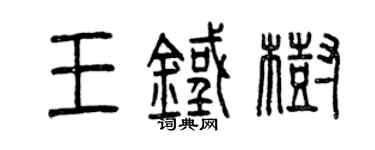 曾慶福王鐵樹篆書個性簽名怎么寫