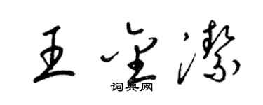 梁錦英王金潔草書個性簽名怎么寫
