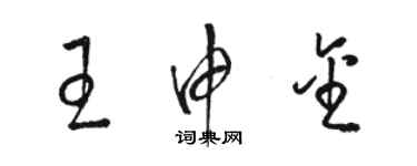 駱恆光王申金草書個性簽名怎么寫