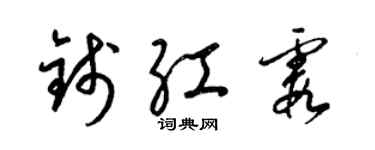 梁錦英錢紅霞草書個性簽名怎么寫