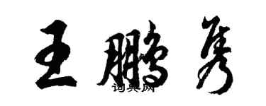 胡問遂王鵬雋行書個性簽名怎么寫