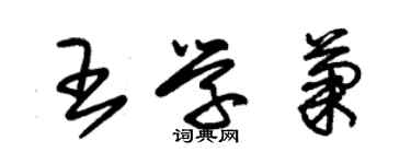 朱錫榮王學菊草書個性簽名怎么寫