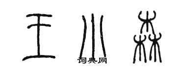 陳墨王小森篆書個性簽名怎么寫