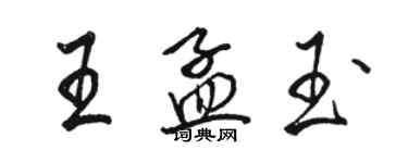 駱恆光王孟玉行書個性簽名怎么寫