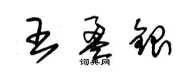 朱錫榮王盈銀草書個性簽名怎么寫