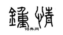 曾慶福鍾情篆書個性簽名怎么寫