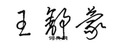 駱恆光王舒蒙草書個性簽名怎么寫