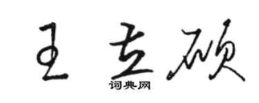 駱恆光王立碩草書個性簽名怎么寫