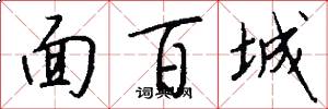 面百城怎么寫好看