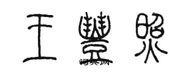 陳墨王豐照篆書個性簽名怎么寫