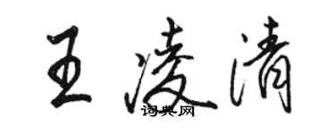 駱恆光王凌清行書個性簽名怎么寫