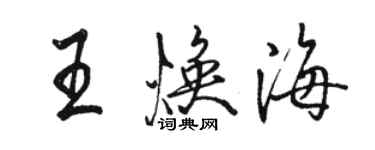 駱恆光王煥海行書個性簽名怎么寫