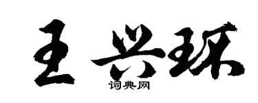 胡問遂王興環行書個性簽名怎么寫