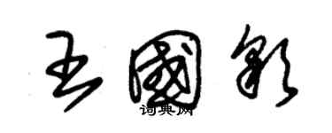 朱錫榮王國彩草書個性簽名怎么寫