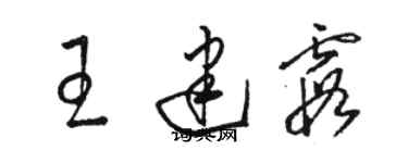 駱恆光王建霞草書個性簽名怎么寫