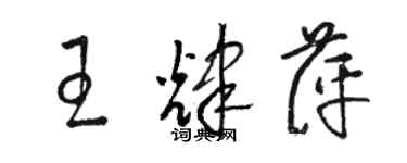 駱恆光王輝萍草書個性簽名怎么寫