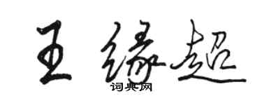 駱恆光王緣超行書個性簽名怎么寫