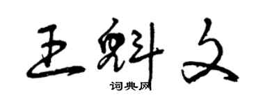 曾慶福王魁文草書個性簽名怎么寫