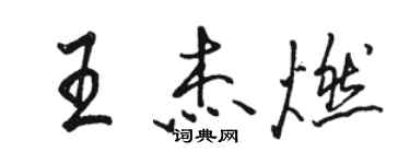 駱恆光王傑燃行書個性簽名怎么寫