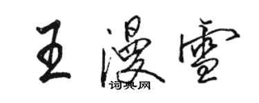 駱恆光王漫雪行書個性簽名怎么寫