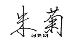 駱恆光朱菊行書個性簽名怎么寫