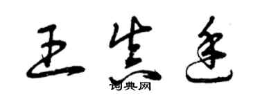 曾慶福王真廷草書個性簽名怎么寫