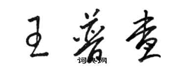 駱恆光王普查草書個性簽名怎么寫