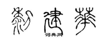 陳聲遠黎建華篆書個性簽名怎么寫