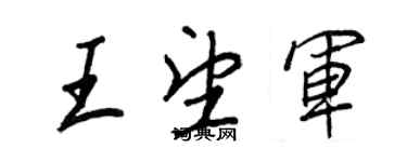 王正良王望軍行書個性簽名怎么寫