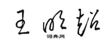 駱恆光王明超草書個性簽名怎么寫