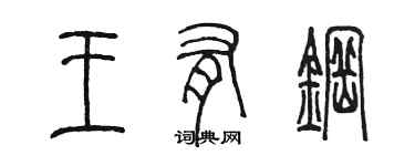 陳墨王有鋼篆書個性簽名怎么寫