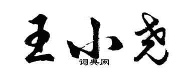 胡問遂王小堯行書個性簽名怎么寫