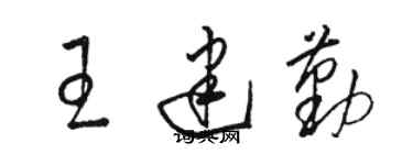 駱恆光王建勤草書個性簽名怎么寫