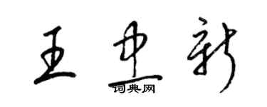 梁錦英王忠新草書個性簽名怎么寫