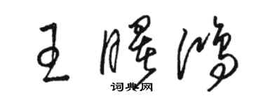 駱恆光王曙鴻草書個性簽名怎么寫